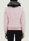 Tiffany Women's Winter Jacket with Sliver fox | Light pink